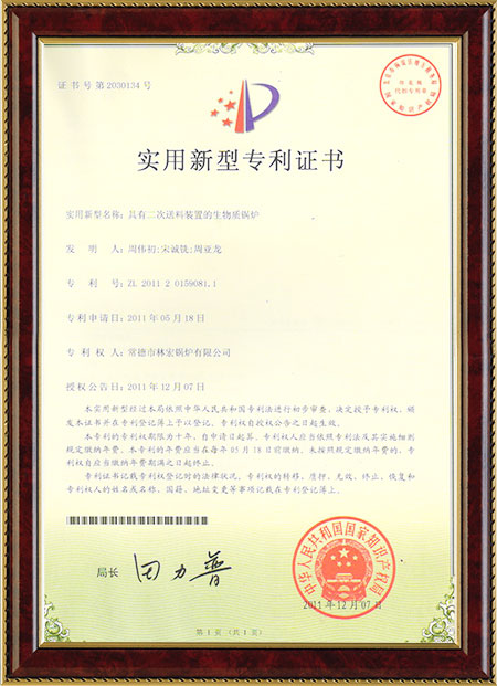 具有二次送料装置的生物质锅炉