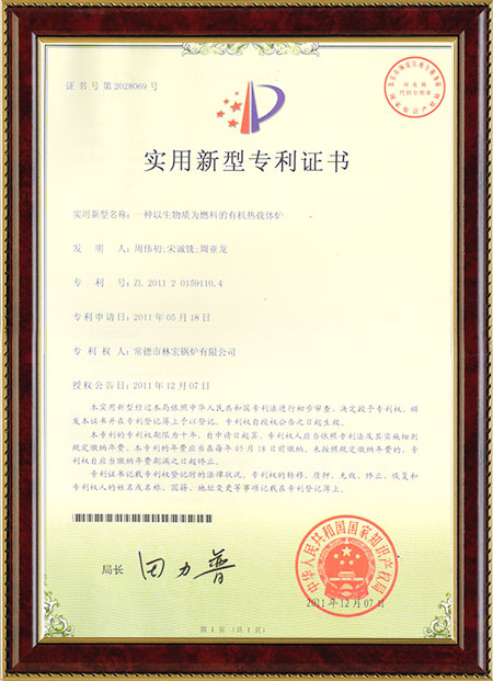 一种以生物质为燃料的有机热载体炉